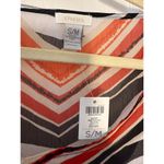 Chico's  Abstract Zebra Sheer Poncho Tunic Beach Swim Cover Up Zebra Print Photo 2