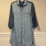 Cloth & Stone  Anthropologie two toned Chambray Shirt Dress NO TIE size small Photo 2