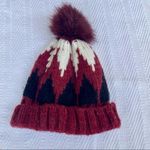 Women's Pom Ball Knit Beanie Hat One Size Winter Cozy Warm White Photo 4