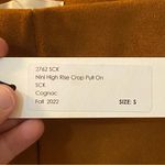 L'Agence L’agence Nini high rise faux suede pull on crop in cognac, NWT. Stretch. Small Photo 2