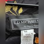 Vintage 80s E.D.Michaels Floral butterfly Dress Cottagecore Modest whimsical 4 Red Photo 2