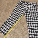 ZARA Basic Navy Houndstooth Slim Ankle Pants | Y2K Preppy Workwear Trousers L Photo 9