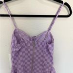 Dolls Kill  First Move Checkered Lace-Up Mini Dress Lavender Purple Size Small S Photo 4