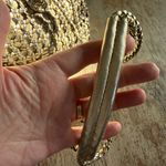 Vintage Warren Reed Gold Silver Handbag Basket Weave Crossbody Metallic Boho Photo 6