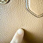 Tory Burch Robinson Pebbled Leather Square Tote in Tigers Eye (Tan) - EUC Photo 10
