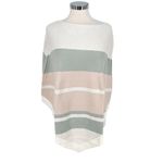 Barefoot Dreams  CozyChic Ultra Lite Ocean Breeze Poncho Pink Multi Stripe NWT Photo 10