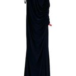 Mac Duggal 26517 Navy Foldover Off-the-Shoulder Slit Gown Size 10 Photo 2