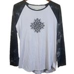 Earth Yoga Top Tye Dye Organic Cotton Sustainable Bamboo Long Sleeve L Dark Gray Size L Photo 0