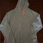 NWT SCOTTY CAMERON GALLERY Ladies Circle T Crown Zip Hoodie Jacket Aqua Stripe S Blue Photo 0