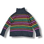 Lou & grey  Multicolor Striped Mock Neck Pullover Sweater Women’s XS Gray Stripe Photo 2