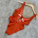 The Bikini Lab  Women’s Tie Front One-Piece Swimsuit Beach in Orange Size S Photo 5