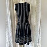 Eliza J . Stippled Jacquard Dots Fit Flare Sleeveless Sweater Knit Dress Size PS Photo 4