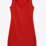 ZARA Red Mini Dress with Cut Out Photo 1