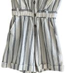 ZARA Women’s Striped Rustic Short Sleeve Romper Photo 5