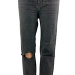 New Look Tori Women's Black Distressed High Waisted Straight Denim Mom Jeans 10 Photo 0