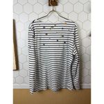 Barbour White Striped Bradley Print Long Sleeve Cotton Top - Size - 14 Photo 4