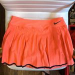 Nike  Court Pleated Tennis Skirt Skort Coral Pink Black Medium Dri-FIT Photo 0
