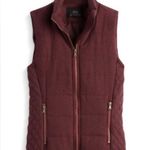 Lemon Tart Vest Women's Small Burgundy Skyros Wool Quilted Winter Gorpcore Red Photo 1