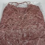Free People NEW!  Adella Slip Dress ROSE Pink Lace Spaghetti Strap Ruffle SMALL Photo 15