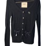 Abercrombie & Fitch Vintage  Small Navy Long Sleeves Cardigan Ladies Y2K Style Photo 0