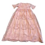 Pinkblush  Pink Lace Maxi Dress Short Sleeve Maternity Photo Shoot Size XL Womens Photo 7