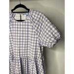 Hill House  The Adeline Gingham Purple Cottagecore Mini Dress Women's Small Plaid Photo 1
