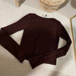 fab'rik  Deep Brown Long Sleeve Bodysuit Photo 1