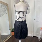 Early 2000's Hottie Slinky Open Back Lace Up Little Black Mini Party Dress M Size M Photo 2