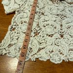 NWOT Small ivory white crochet crop top cover up Photo 3