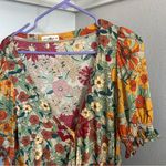 Natural Life Sofia wrap dress gold vintage floral size medium retro 70s hippie Photo 6