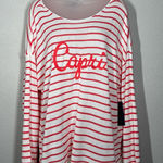 Adrienne Vittadini Capri Striped Knit Sweater Size Large Photo 0