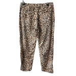 Banana Republic Slim Tencel leopard print pull on pants elastic waist small Photo 2