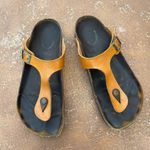 Birkenstock big buckle with tan yellow leather EU 39 US 8/8.5 Photo 0