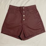 ZARA  High Waisted Faux Leather Shorts Photo 0