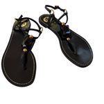 Tory Burch  Jeweled T-Strap Thong Sandal Black Size 7.5 Photo 1