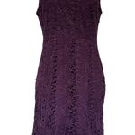 Skies Are Blue  Lace Midi Dress Sz L Purple Dark Fairy CottageCore Boho Feminine Photo 0