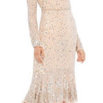 Mac Duggal NWT  Sequin Dress with Embellished Hemline and Belt 10740‎ Sz 12 $498 Photo 0