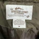 Pennsylvania Embroidered Olive Green Faux Fur Trim Puffer Vest Size Medium Photo 11