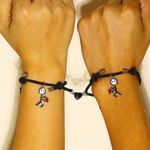 2pcs Couple Cartoon Figure & Heart Charm Bracelet Photo 2