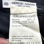 Giorgio Armani  100% Wool Pencil Skirt High Waisted Zip Slit Office Black 10 Photo 2