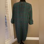 Draper James  Angie Green Plaid Shift Dress With Ruffle Bell Sleeves Photo 4