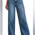 Sidefeel Women's Wide Leg Jeans High Waisted Strechy Raw Hem / NWOT Photo 4