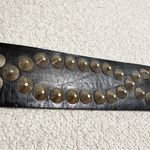 Black & Brown London Leather Studded Rhinestone Eagle Bird Belt Buckle Festival Photo 5