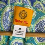 Ruby Rd Bali Eyelet Knit Top Size XL Paisley V Photo 8