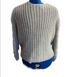 Alya , Oversized, Cable Knit,Chunky, Gray Sweater,Size Medium,3/4 length sleeves Photo 8