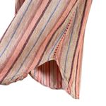 Anthropologie Maeve Lida Linen Cotton Popover Top Blouse in Pink Stripes, Small Photo 10