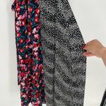 simply styled Vintage Mixed Print Wrap Dress Flutter Sleeve Floral Polka Dot S Photo 5