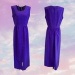 Vintage 60's/70's Jacquard Maxi Dress Purple Size Medium Photo 1