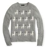 J.Crew | XS | Llama Alpaca Jewel Embellished 100% Wool Knit Crewneck Sweater Photo 3