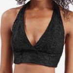 Topshop Black Lace Halter Crop Top Photo 0